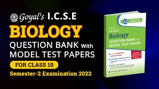 ICSE Class 10 Question Bank with Model Test Papers in Biology for Exam 2022  MTP  SQP [upl. by Alehc]