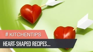 HeartShaped Recipes  Cherry Tomatoes with the cupied arrow heart filled apple pie [upl. by Rowell]