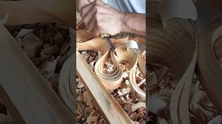 Handcarving wood process craft woodworking [upl. by Nnyrb]