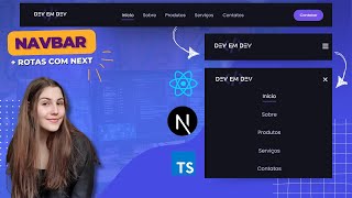 Como fazer uma NAVBAR responsiva com React  Nextjs e Typescript [upl. by Gnak155]