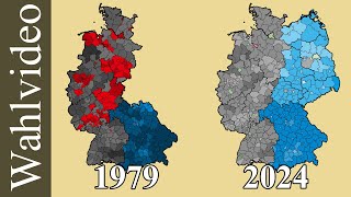 Europawahlen in Deutschland 1979 bis 2024 nach Kreisen [upl. by Ruffo]