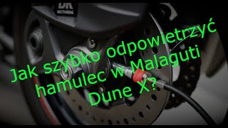 W jaki sposób szybko odpowietrzyć tylny hamulec w motocyklu Malaguti Dune X [upl. by Anual]