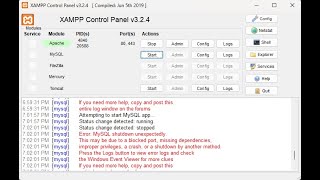 How to solve MySQL shutdown unexpectedly in windown 1011  2024 [upl. by Enilasor]