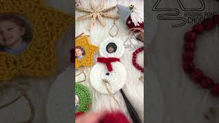 CROCHET Ornaments Happy Holidays Crochet windingroadcrochet crohetpatterns crochet [upl. by Alyakem]