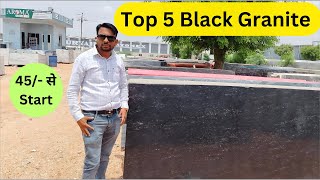 Top 5 Premium Black Granite In India  Rajasthan Black  Pearl Black  River Black  Z Black Granite [upl. by Nawrocki81]