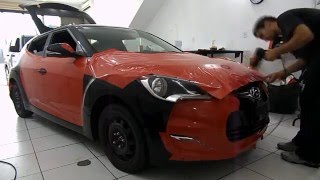 Veloster envelopado em Vermelho alto brilho  HMD Car [upl. by Mcroberts]