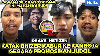 Reaksi Netizen Katak Bhizer Kabur Ke Kamboja Gegara Promosikan Judol [upl. by Lraed]