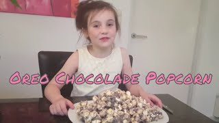 DIY  Oreo Popcorn zelf maken met chocolade recept Nederlands [upl. by Irab]