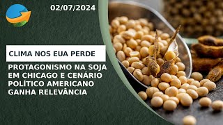 Clima nos EUA perde protagonismo na soja em Chicago e cenário político americano ganha relevância [upl. by Eireva764]