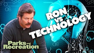 Ron Swanson VS Technology  Parks and Recreation  Comedy Bites [upl. by Calla]