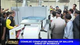 Printing of ballots completed ahead of schedule [upl. by Drofiar]