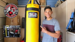 Nazo Boxing 4FT XL Heavy Bag REVIEW EXCELLENT HEAVY BAG THAT THE PROS LIKE MAYWEATHER USE [upl. by Ettenoj]