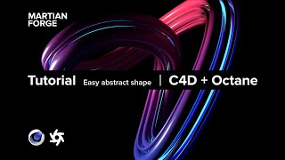 C4D EASY ABSTRACT shape  Cinema 4D Octane Render Tutorial [upl. by Yelime604]