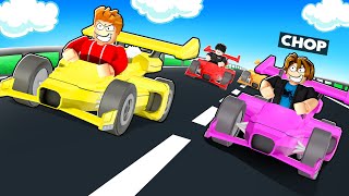 ROBLOX CHOP AND FROSTY RACE WITH GOKARTS TO THE FINISH [upl. by Iznik]