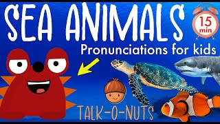 27 Sea Animals for Kids Names  Pronunciations in English [upl. by Namajneb]