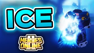 ICE SHOWCASE  HEROES ONLINE 2  ROBLOX [upl. by Onilatac]