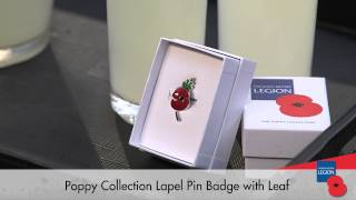 Poppy Collection Pin Badge With Leaf [upl. by Anirret]