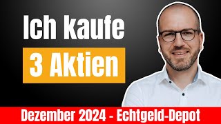 Diese 3 TOP Aktien kaufe ich im Dezember 2024 [upl. by Rebmaed]