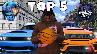 TOP 5 BEST FREE GTA RP Fivem Servers Public Non Whitelist [upl. by Ensoll]