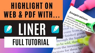 How To Highlight Text On A Webpage LINER Tutorial [upl. by Bornstein282]