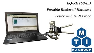 Portable Rockwell Hardness Tester with 50 N Probe for 19  70 HRC test  EQRHT50LD [upl. by Rafiq]