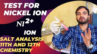 test for nickel Ni2 ion salt analysis class 11th and 12th chemistry saltanalysis [upl. by Ajiam]