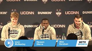 Alex Karaban Liam McNeely Hassan Diarra Press Conference 1113 LeMoyne [upl. by Nairolf]