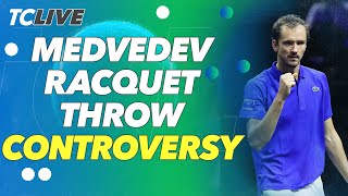 Should Medvedev have been defaulted for a racquet toss at Laver Cup  TC Live [upl. by Higinbotham]