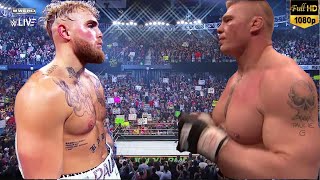 Brock Lesnar vs Jake Paul  Brock destroys Jake in a no holds barred match  WWE 2K24 [upl. by Drannek]