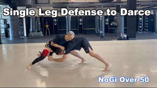 NoGi Single Leg Defense to Darce Choke [upl. by Susanne]