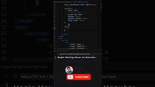 Magic Moving Hover on Menubar  Background Colour Hover Effects Using HTMLCSS  newshorts htmlcss [upl. by Quintin]