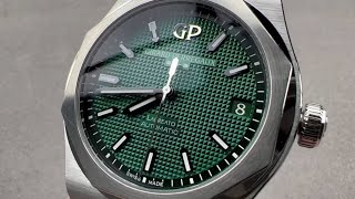 GirardPerregaux Laureato Automatic GREEN Dial 810101131531CM GirardPerregaux Watch Review [upl. by Aicelav]