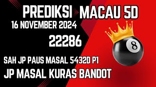 PREDIKSI TOTO MACAU 5D HARI INI 16 NOVEMBER 2024  BOCORAN TOTO MACAU 5D HARI INI  TTM 5D [upl. by Lindie]