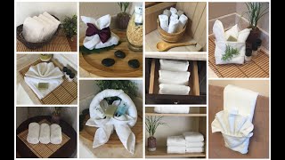 10 Ideas How to Fold a Towel Like Hotel amp Spa [upl. by Jareb]