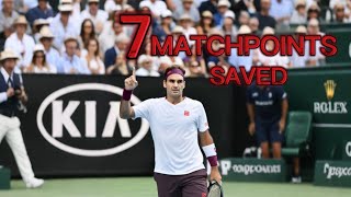 Federer’s Houdini Act On 1 Leg Saved 7 Matchpoints [upl. by Maudie]