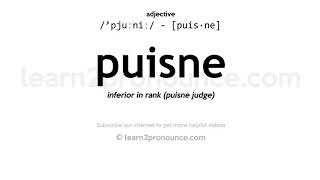 Pronunciation of Puisne  Definition of Puisne [upl. by Duffie657]