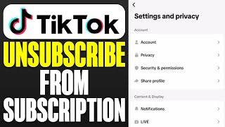 How To Unsubscribe From TikTok Subscription 2024 [upl. by Itnahsa]