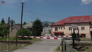 Železničné priecestie Závadka nad Hronom obec SP1103  2172022  Slovak railroad crossing [upl. by Aidyl189]