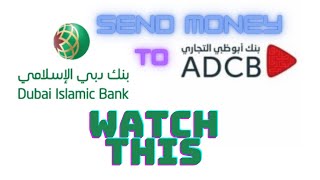 SENDING MONEY FROM DIB TO ADCB BANK ONLINE [upl. by Asaret]