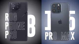 ROG Phone 8 Pro vs iPhone 15 Pro Max The Gamer Showdown [upl. by Nilhsa]