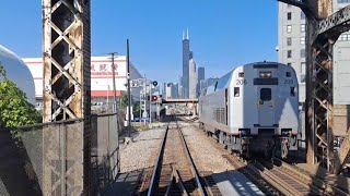 Metra Heritage Corridor Cab Ride on Train HX04 From Joliet to Union Station [upl. by Refynnej]