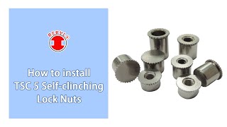 TSC 5 Selfclinching Lock Nuts installation  Top screw Metal Corp [upl. by Tellford]