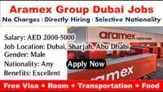 Aramex Company Jobs In Dubai With Visa 2024 jobisndubai [upl. by Selry907]