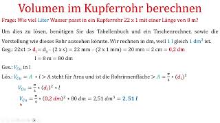 Volumen im Kupferrohr 2 [upl. by Nader]