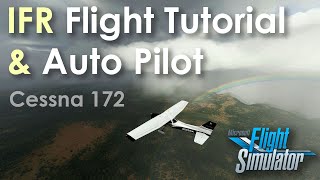 Basic IFR amp Auto Pilot on the G1000 GPS  Microsoft Flight Simulator  Cessna 172 [upl. by Ehcar]