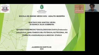 Projeto FEBRACE  Estudo fitoquímico e toxicológico da chaya Cnidoscolus aconitifolius [upl. by Akihsan]