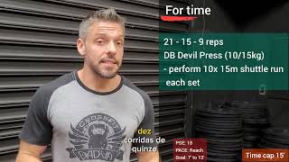 Wod  290224  Devil press and Shuttle runCrossfit Dádiva Project [upl. by Rockwood]