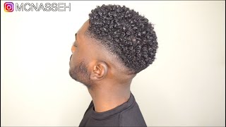 MENS NATURAL CURLY HAIR ROUTINE  KINKY TO CURLY [upl. by Idnek757]