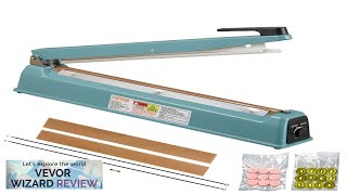 VEVOR Impulse Sealer 16 inch Manual Heat Seal Machine with Adjustable Heating Review [upl. by Lada]