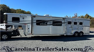 2017 Lakota Big Horn 8317 3 Horse Trailer Tour  17 Living Quarter Slide Fully Loaded [upl. by Neelyam10]